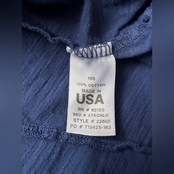 Fresh Produce Womens Chloe Tank Top Blue Key Hole Cotton Size Medium - Picture 4 of 9